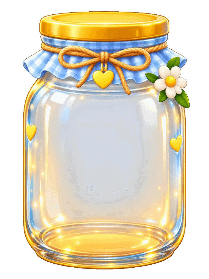 A glass jar for collecting things you're thankful for
